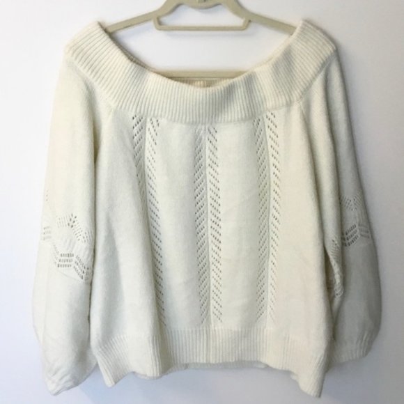 MINKPINK Cream Off-the-Shoulder Sweater - Picture 5 of 7